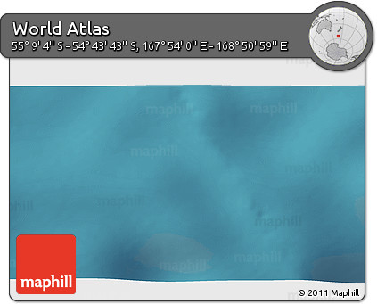 Satellite 3D Map of the Area around 54° 56' 24" S, 168° 22' 30" E