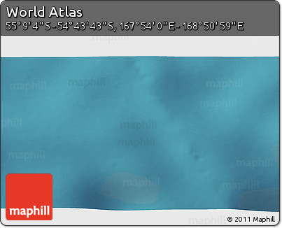 Satellite 3D Map of the Area around 54° 56' 24" S, 168° 22' 30" E