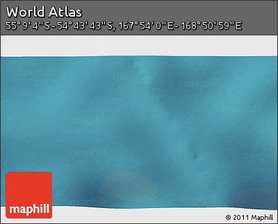 Satellite 3D Map of the Area around 54° 56' 24" S, 168° 22' 30" E