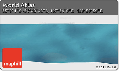 Satellite Panoramic Map of the Area around 54° 56' 24" S, 168° 22' 30" E