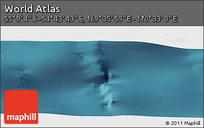 Satellite Panoramic Map of the Area around 54° 56' 24" S, 170° 4' 29" E