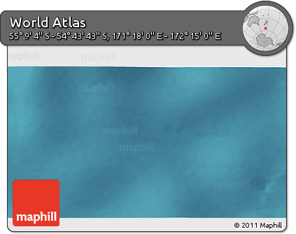 Satellite 3D Map of the Area around 54° 56' 24" S, 171° 46' 30" E