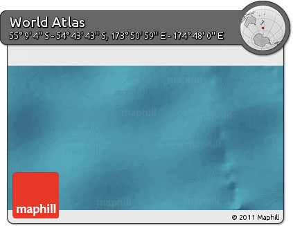 Satellite 3D Map of the Area around 54° 56' 24" S, 174° 19' 29" E