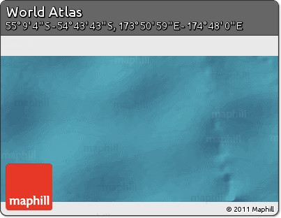 Satellite 3D Map of the Area around 54° 56' 24" S, 174° 19' 29" E