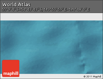 Satellite 3D Map of the Area around 54° 56' 24" S, 174° 19' 29" E