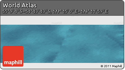 Satellite Panoramic Map of the Area around 54° 56' 24" S, 177° 43' 29" E