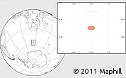 Blank Location Map of the area around 54° 56' 24" S, 23° 52' 30" E