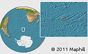 Satellite Location Map of the area around 54° 56' 24" S, 3° 28' 30" E