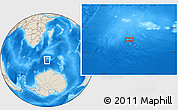 Shaded Relief Location Map of the area around 54° 56' 24" S, 41° 43' 30" E