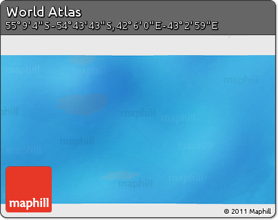 Physical 3D Map of the Area around 54° 56' 24" S, 42° 34' 30" E