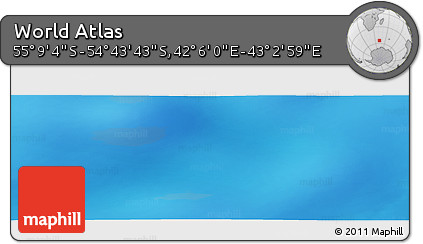 Physical Panoramic Map of the Area around 54° 56' 24" S, 42° 34' 30" E