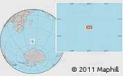 Gray Location Map of the area around 54° 56' 24" S, 50° 13' 30" E