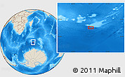 Shaded Relief Location Map of the area around 54° 56' 24" S, 50° 13' 30" E