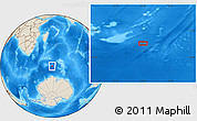 Shaded Relief Location Map of the area around 54° 56' 24" S, 54° 28' 30" E
