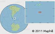 Savanna Style Location Map of the area around 54° 56' 24" S, 58° 34' 30" W