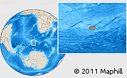 Shaded Relief Location Map of the area around 54° 56' 24" S, 5° 10' 30" E