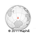 Outline Map of the Area around 54° 56' 24" S, 69° 46' 30" E, rectangular outline