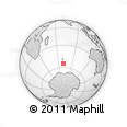 Outline Map of the Area around 54° 56' 24" S, 70° 37' 30" E, rectangular outline