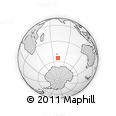 Outline Map of the Area around 54° 56' 24" S, 71° 28' 29" E, rectangular outline