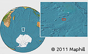 Satellite Location Map of the area around 54° 56' 24" S, 72° 19' 29" E