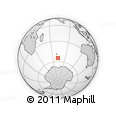 Outline Map of the Area around 54° 56' 24" S, 72° 19' 29" E, rectangular outline