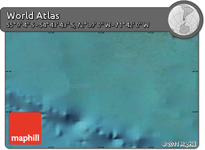 Satellite Map of the Area around 54° 56' 24" S, 72° 10' 30" W