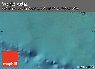 Satellite Map of the Area around 54° 56' 24" S, 72° 10' 30" W