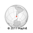 Outline Map of the Area around 54° 56' 24" S, 73° 1' 30" W, rectangular outline