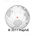 Outline Map of the Area around 54° 56' 24" S, 74° 52' 30" E, rectangular outline
