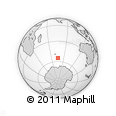Outline Map of the Area around 54° 56' 24" S, 75° 43' 29" E, rectangular outline