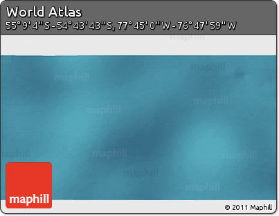 Satellite 3D Map of the Area around 54° 56' 24" S, 77° 16' 30" W