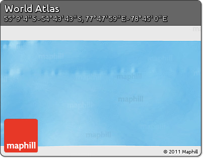 Physical 3D Map of the Area around 54° 56' 24" S, 78° 16' 30" E