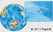 Physical Location Map of the area around 54° 56' 24" S, 78° 16' 30" E