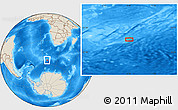 Shaded Relief Location Map of the area around 54° 56' 24" S, 8° 34' 29" E