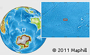 Physical Location Map of the area around 54° 56' 24" S, 94° 25' 30" E