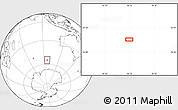 Blank Location Map of the area around 54° 56' 24" S, 96° 7' 30" E