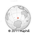 Outline Map of the Area around 54° 56' 24" S, 96° 7' 30" E, rectangular outline
