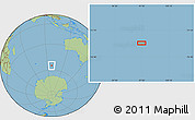 Savanna Style Location Map of the area around 54° 56' 24" S, 97° 49' 29" E