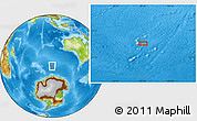 Physical Location Map of the area around 54° 56' 24" S, 99° 31' 30" E