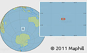 Savanna Style Location Map of the area around 54° 56' 24" S, 99° 31' 30" E