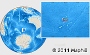 Shaded Relief Location Map of the area around 54° 56' 24" S, 99° 31' 30" E