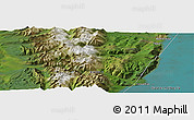 Satellite Panoramic Map of the area around 55° 11' 31" N, 108° 52' 30" E