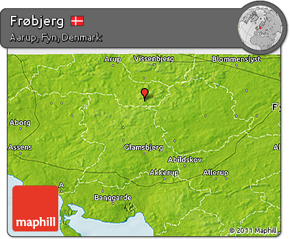 Physical 3D Map of Frøbjerg
