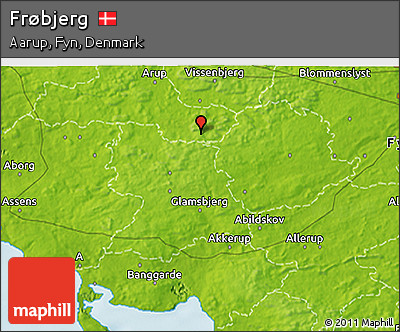 Physical 3D Map of Frøbjerg