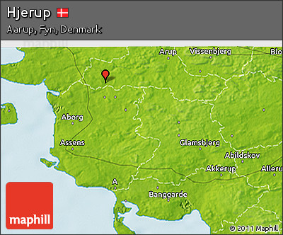 Physical 3D Map of Hjerup