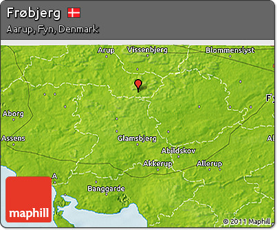 Physical 3D Map of Frøbjerg