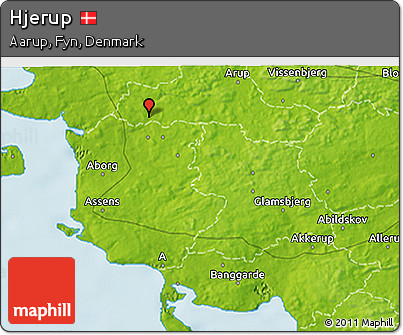 Physical 3D Map of Hjerup