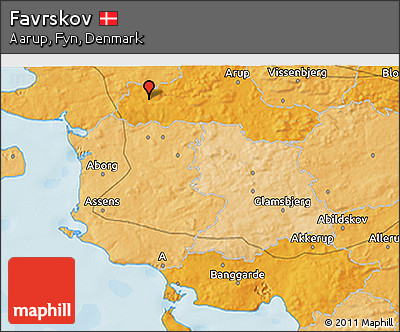 Political 3D Map of Favrskov