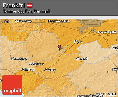 Political 3D Map of Frankfri