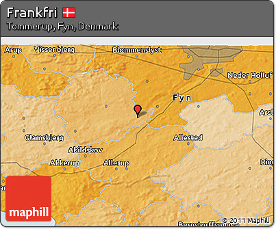 Political 3D Map of Frankfri